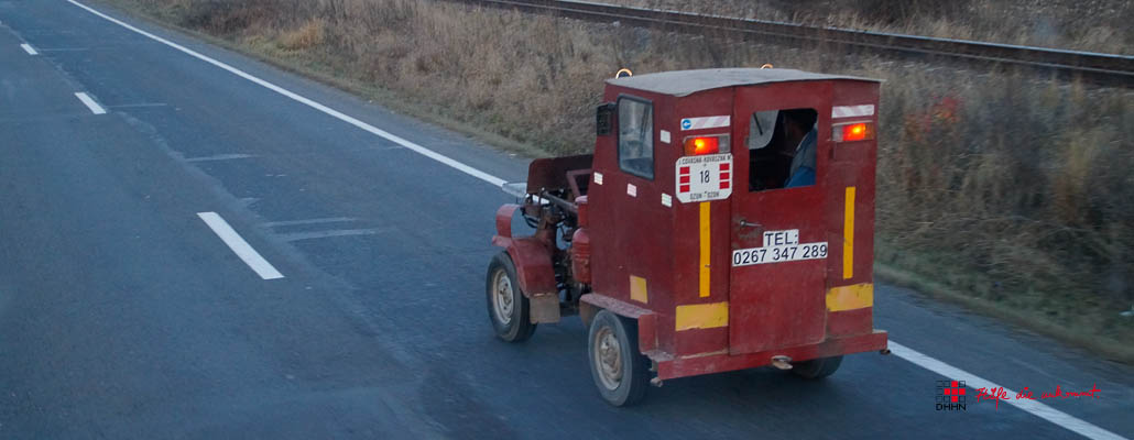 Eine fahbrare Brennholzsäge